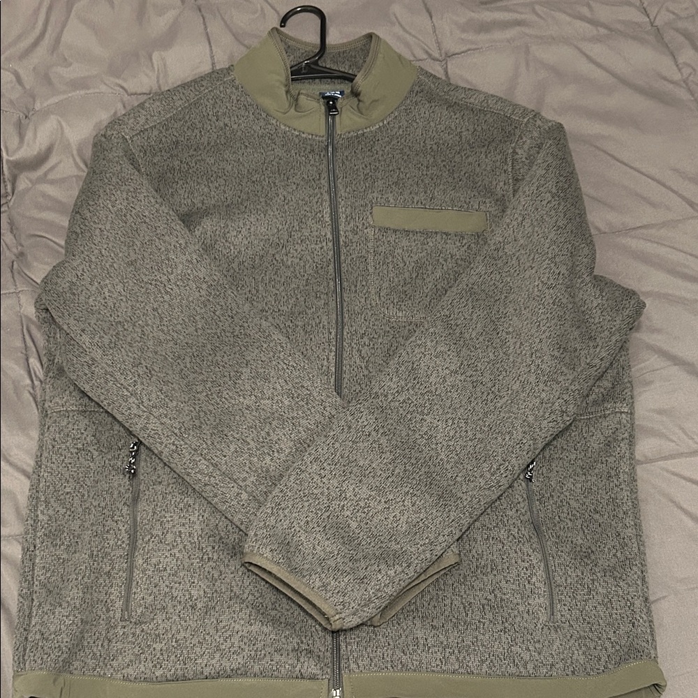 George Men's Zip Up Sweater - Green